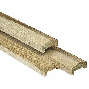 Afdekregel 180 cm - Piramide Grenen geïmpregneerd