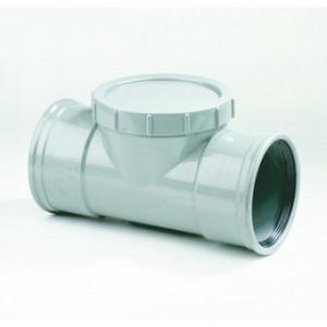 pvc manchet ontstoppingsstuk met schroefdeksel sn 4 125 mm