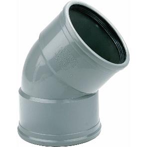 pvc manchet bocht 2 mof 125mm 45 klasse 41