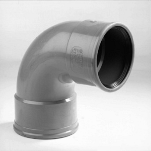 pvc manchet bocht 2 mof 125mm 90 klasse 41