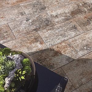 Alp.X2.403 - 30x60x4 cm. - bruin- oranje gemêleerd