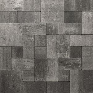 Alp.X2.411 - GR-WVB 4 cm. cm. - grijs - zwart   gemêleerd