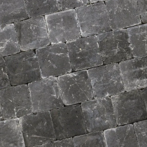 Alp.X2.201 - 15x15x8 cm - zwart gemêleerd getrommeld