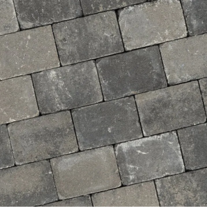 Alp.X2.203 - 15x15x6 cm - zwart-grijs gemêleerd getrommeld