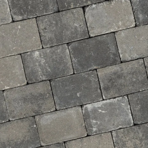 Alp.X2.203 - 20x20x6 cm - zwart-grijs gemêleerd getrommeld