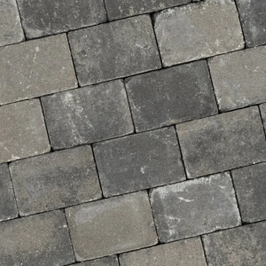 Alp.X2.203 - 21x6,8x6 cm - zwart-grijs gemêleerd getrommeld