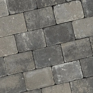 Alp.X2.203 - 15x22,5x8 cm - zwart-grijs gemêleerd getrommeld