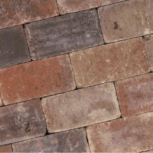 Alp.X2.206 - 15x30x6 cm - oranje-rood gemêleerd getrommeld