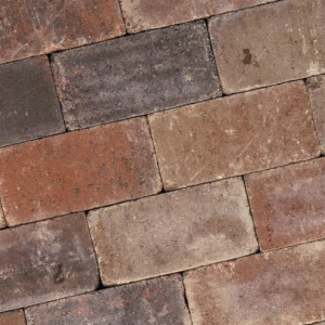 Alp.X2.206 - 20x5x7,3 cm - oranje-rood gemêleerd getrommeld