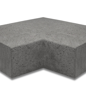 Oud Hollands - Traptrede buiten hoek 40x20 cm - Antraciet