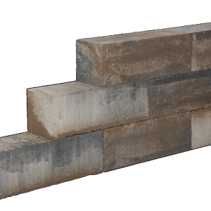 Muurblok HF - Alp.X.803 - 15x15x45 cm- bruin- oranje gemêleerd