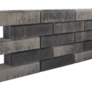Muurblok Allure - Alp.X.804 - 15x15x60 cm  - grijs- antraciet gemêleerd