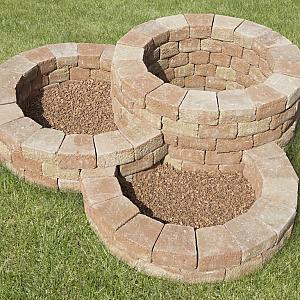 Bloembak rond - Alp.X.813 geel gemêleerd