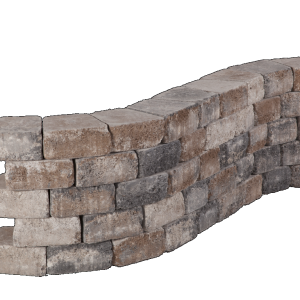 Muurblok - Alp.X.812   23/17x21,5x10 cm bruin- oranje gemêleerd