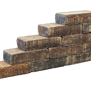 Muurblok - Alp.X.815  40x15x10 cm bruin - grijs gemêleerd