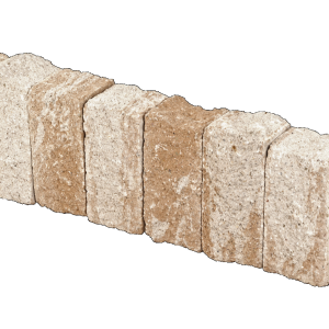 Muurblok - Alp.X.827  12x12x25 cm -  geel genuwanseerd