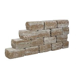 Muurblok - Alp.X.841 - 20x20x7,5 cm -  geel genuwanseerd