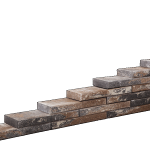 Muurblok - Alp.X.892 - 55x20x6 cm - bruin - oranje   gemêleerd