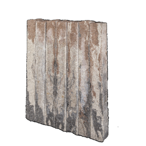 Muurblok - Alp.X.894 - 12x12x100 cm - bruin - oranje   gemêleerd