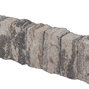 Muurblok - Alp.X.898 - 12x12x25 cm - bruin - oranje   gemêleerd