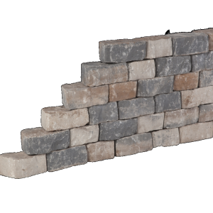 Muurblok - Alp.X.8106 - 17/24x15x10 cm - bruin - oranje   gemêleerd