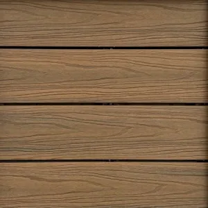 WPC Terrasplank massief 20x200x4000mm Light Grey / Teak