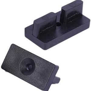 WPC tussenclip Zwart PVC (zak 100st) met zwarte schroeven t.b.v. houten balk