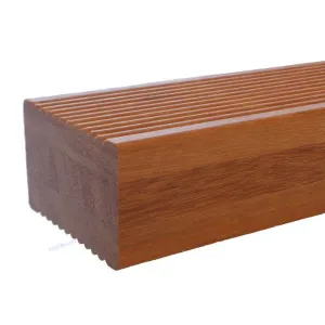 Hardhout vingerlasbalk 40x60x3900mm te gebruiken als onderbalk voor vlonder  t.b.v. houten balk