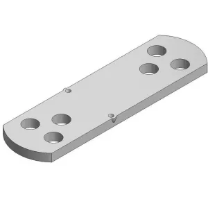 Aluminium Koppelstuk t.b.v. Balk 25x35mm  t.b.v. Alu