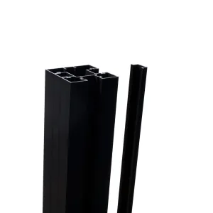 Aluminium afdichtprofiel Zwart 9005 - 220 cm