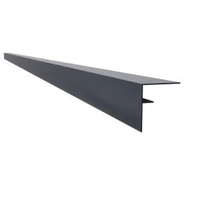 Aluminium F-profiel - Antrciet RAL 7016 - 7x7,8x400 cm