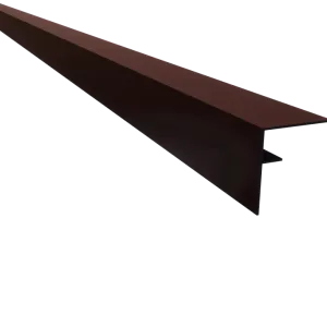 Aluminium F-profiel - Donkerbruin RAL 8028 - 7x7,8x400 cm