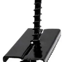 Tussenclip Zwart RVS (zak 100st) met zwarte schroeven t.b.v. houten balk