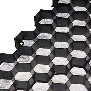 Grindplaat (trudigravel) 120x100x3 cm zwart prijs per pallet afname (44,4 m2 = 37stuks)