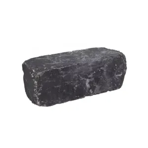 Muurblok getrommeld zwart 15x15x30 cm (E )