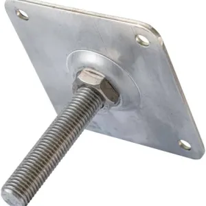 Hoogteverstelling deluxe RVS M16 10 x 10 cm plaat