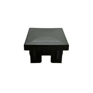 Kunststof paalkap zwart voor muurprofiel 7,5x3,5 cm