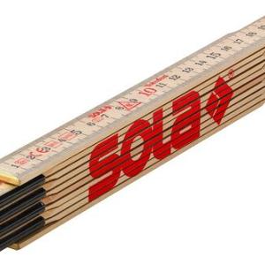 Sola, duimstok, hout 2 meter 10-delig