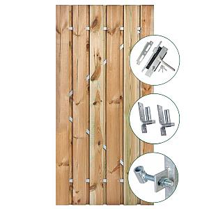 Tuinpoort grenen 120 cm incl. hang en sluitwerk