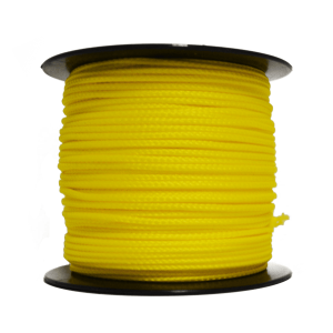 Uitzetkoord 100 meter fluor geel 2.0mm dikte gevlochten koord