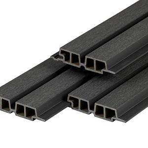 PuraTech 55 composiet blokprofiel dubbel 3,3 x 17,0 x 390 cm, ebony black, fijne houtnerf ( werkbree