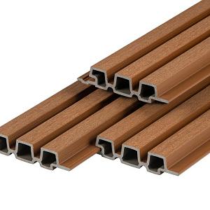 PuraTech 30 composiet triple profiel 3,3 x 17,0 x 390 cm, teak, fijne houtnerf ( werkbreedte 14 cm )
