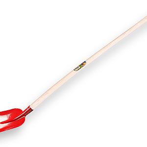 Betonschop rood gelakt, extra gehard met batsesteel 130 cm