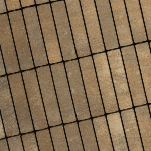 Alp.X1.104 -  19x5,5x8 cm aqua - bruin- oranje gemêleerd