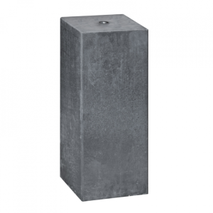Betonpoer 20x20x50 cm M16 antraciet incl hoogteverstelling RVS