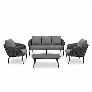Torino - Loungeset Antraciet