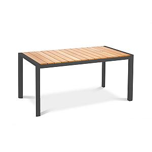 Paros - Eettafel 160x90 cm Teak - Antraciet