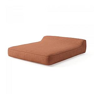 Twin - Opblaasbare twin lounger met lage rugleuning Terracotta