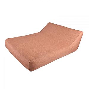Lounge - Opblaasbaar 2-persoons ligbed met hoge rugleuning Terracotta