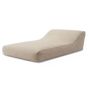 Lounge - Opblaasbaar 2-persoons ligbed met hoge rugleuning Zand